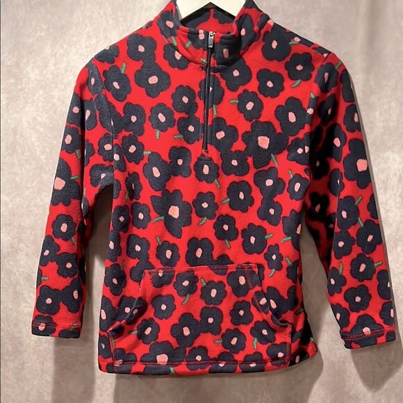 Hanna Andersson Other - Hanna Andersson Red and Navy Floral Fleece size 140/ US size 10